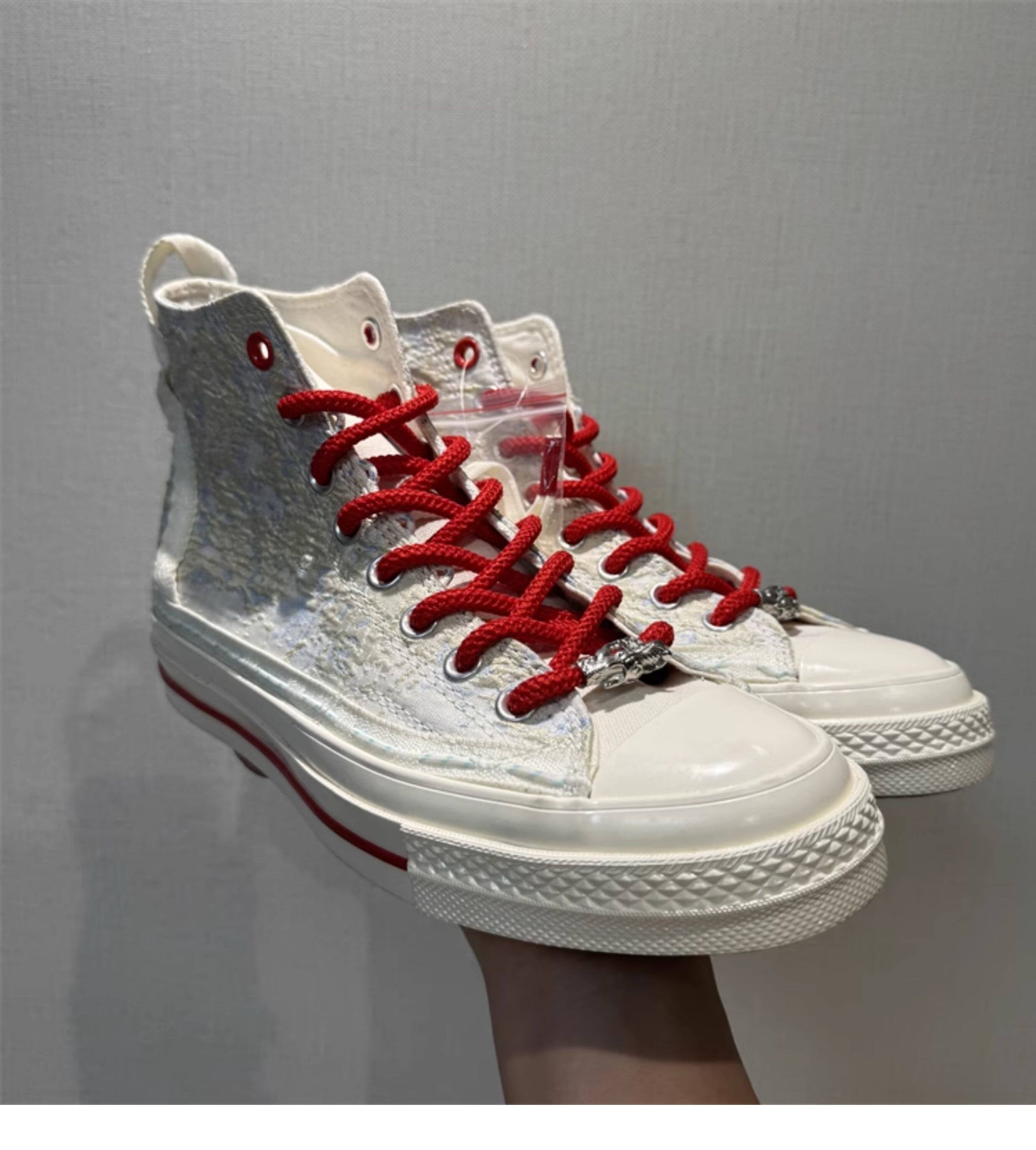 SLATE 01 — Bone Smoke Canvas Stitch High