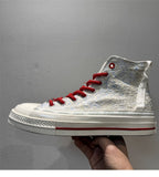 SLATE 01 — Bone Smoke Canvas Stitch High