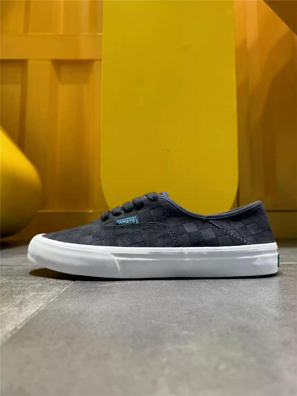 SHADE 03 — Smoke Suede Check Low