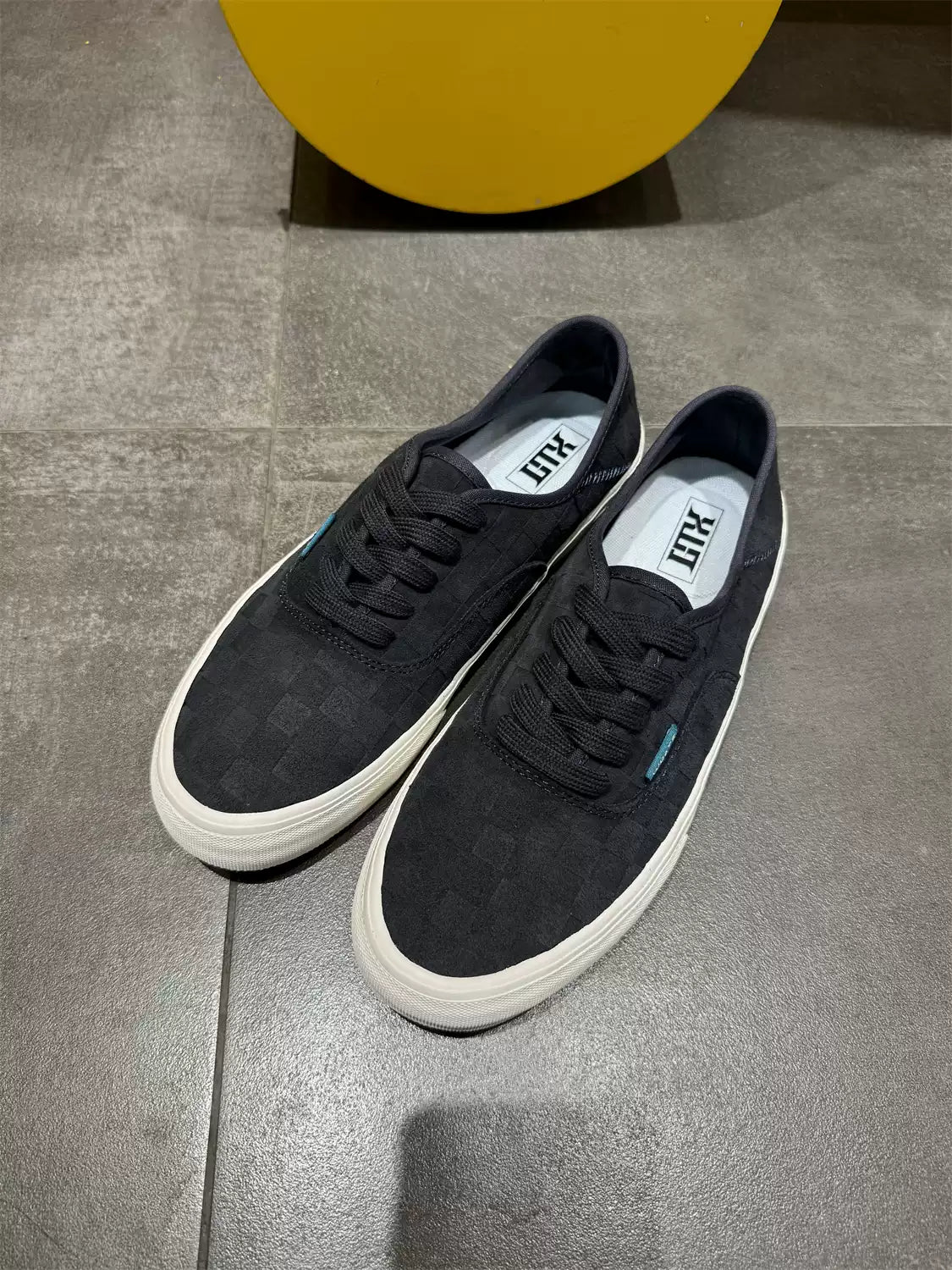SHADE 03 — Smoke Suede Check Low
