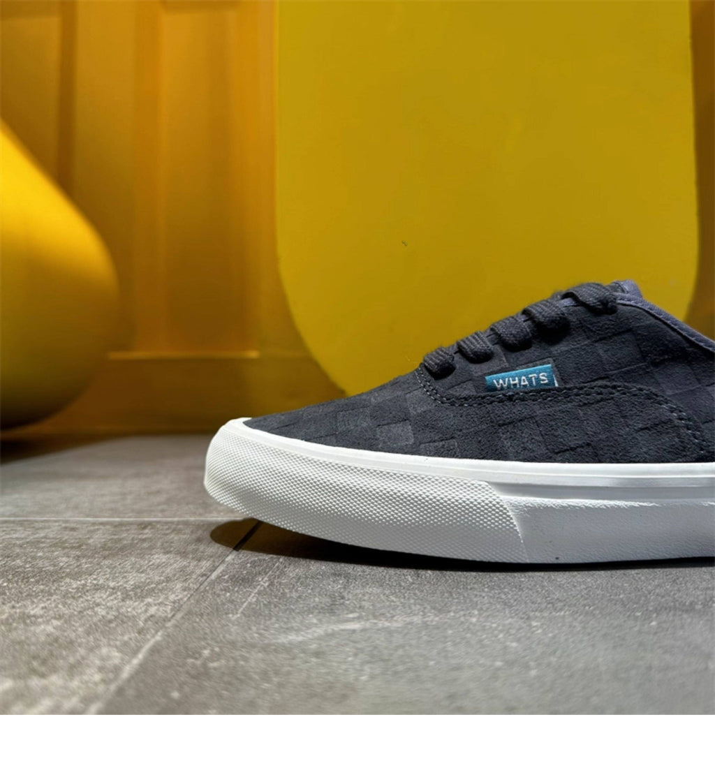 SHADE 03 — Smoke Suede Check Low