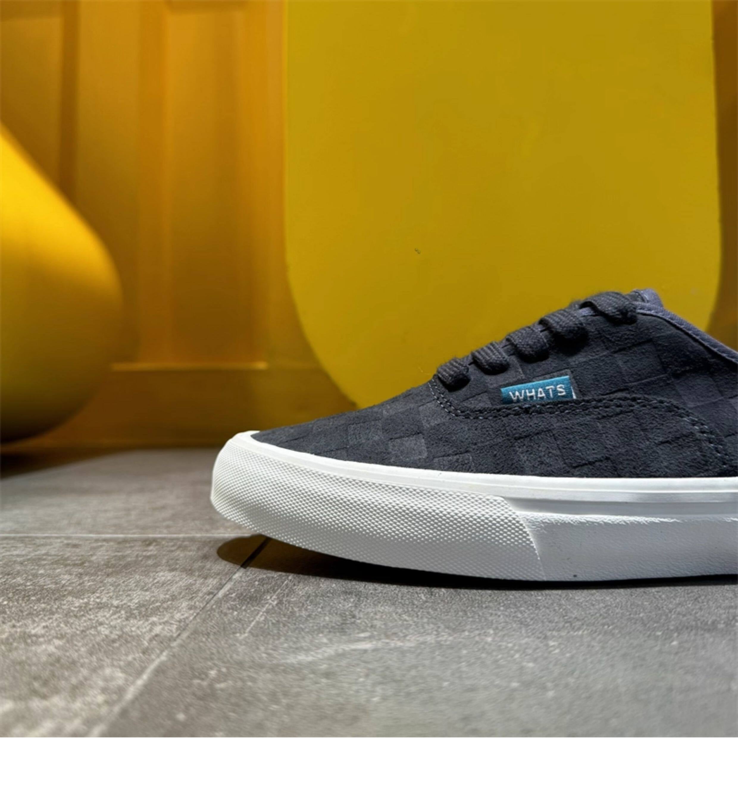 SHADE 03 — Smoke Suede Check Low