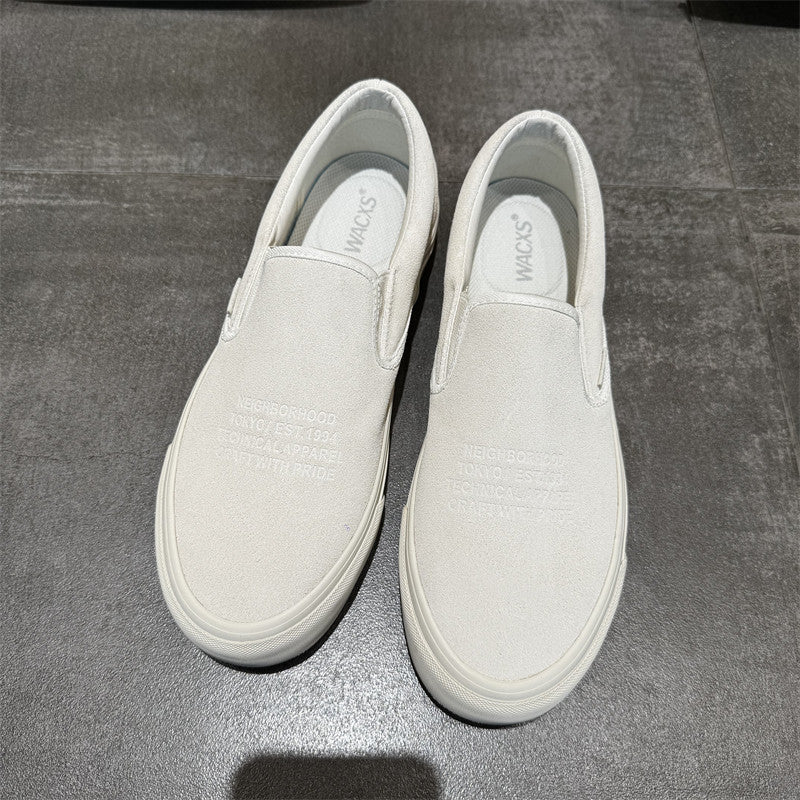 CRESCENT 01 — Bone Suede Heritage Slip