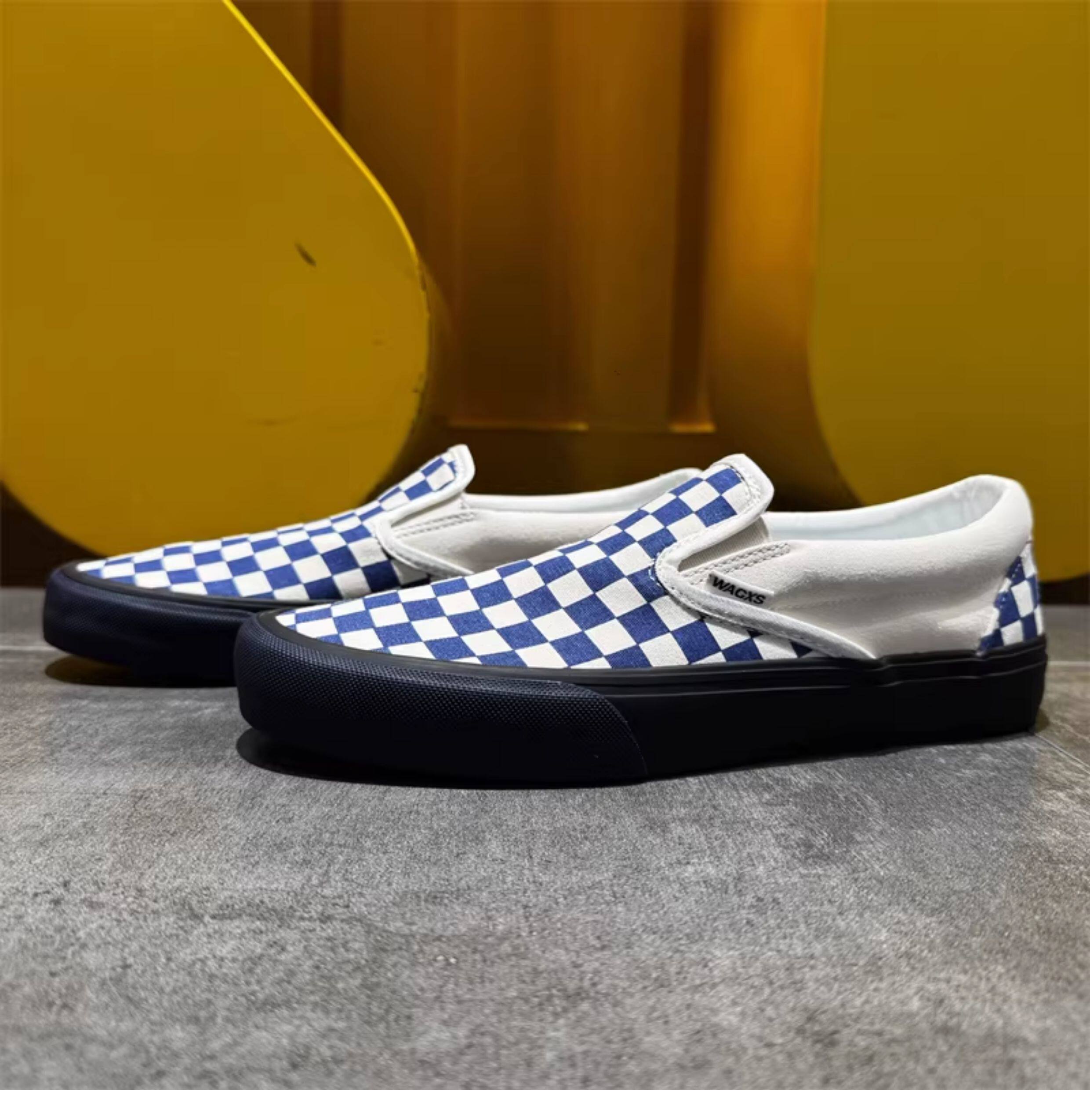 WAVE 01 — Sky Bone Canvas Check Slip