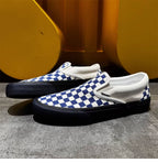 WAVE 01 — Sky Bone Canvas Check Slip
