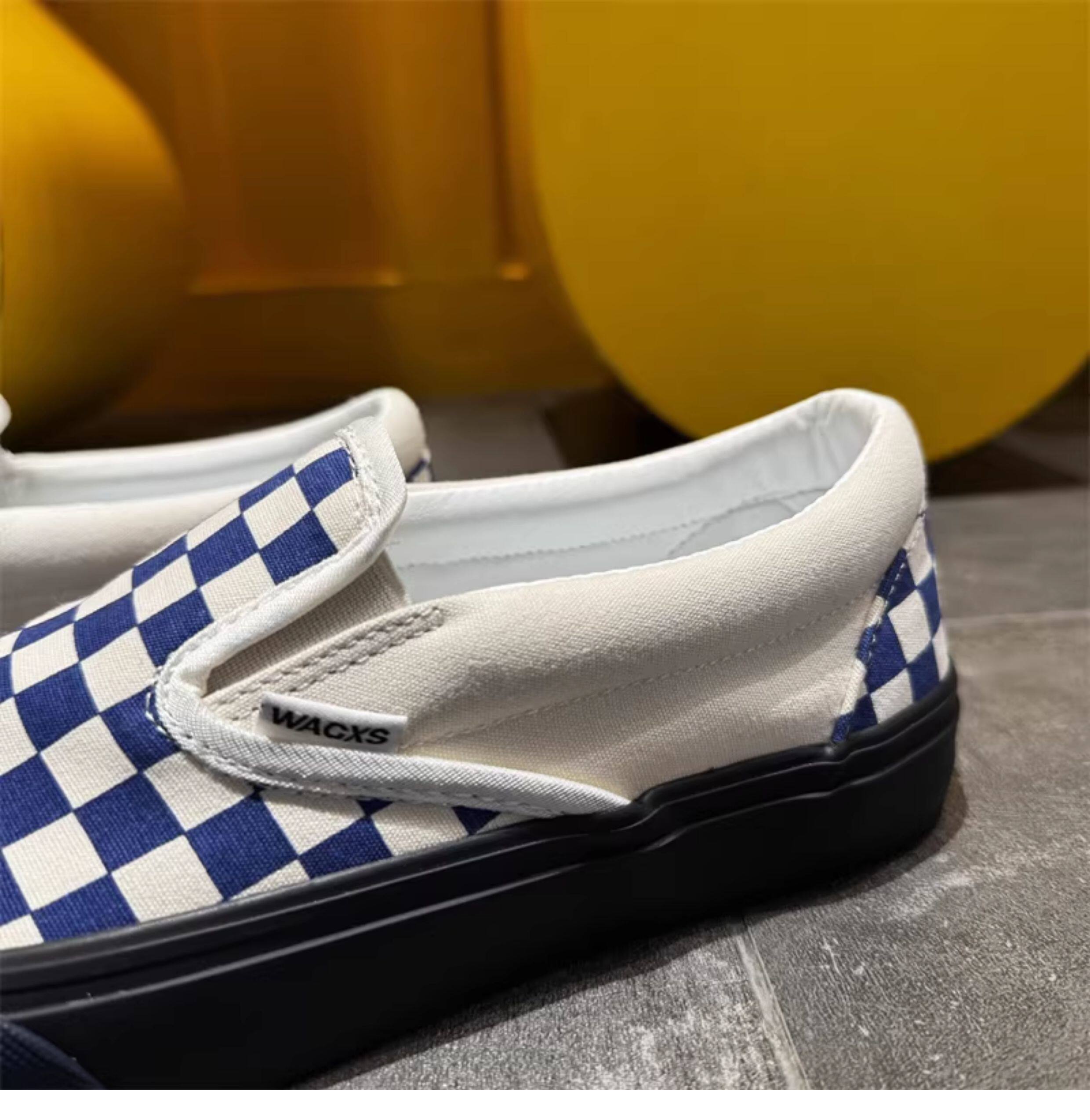 WAVE 01 — Sky Bone Canvas Check Slip