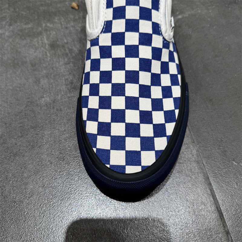WAVE 01 — Sky Bone Canvas Check Slip