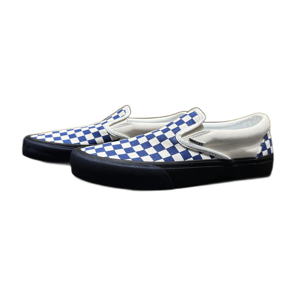 WAVE 01 — Sky Bone Canvas Check Slip